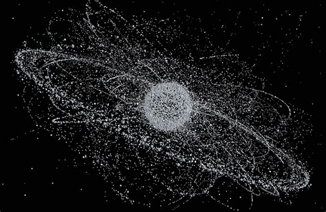 Map Of Every Known Piece Of Space Debris Orbiting Earth 2764 X 1800 R Mapporn
