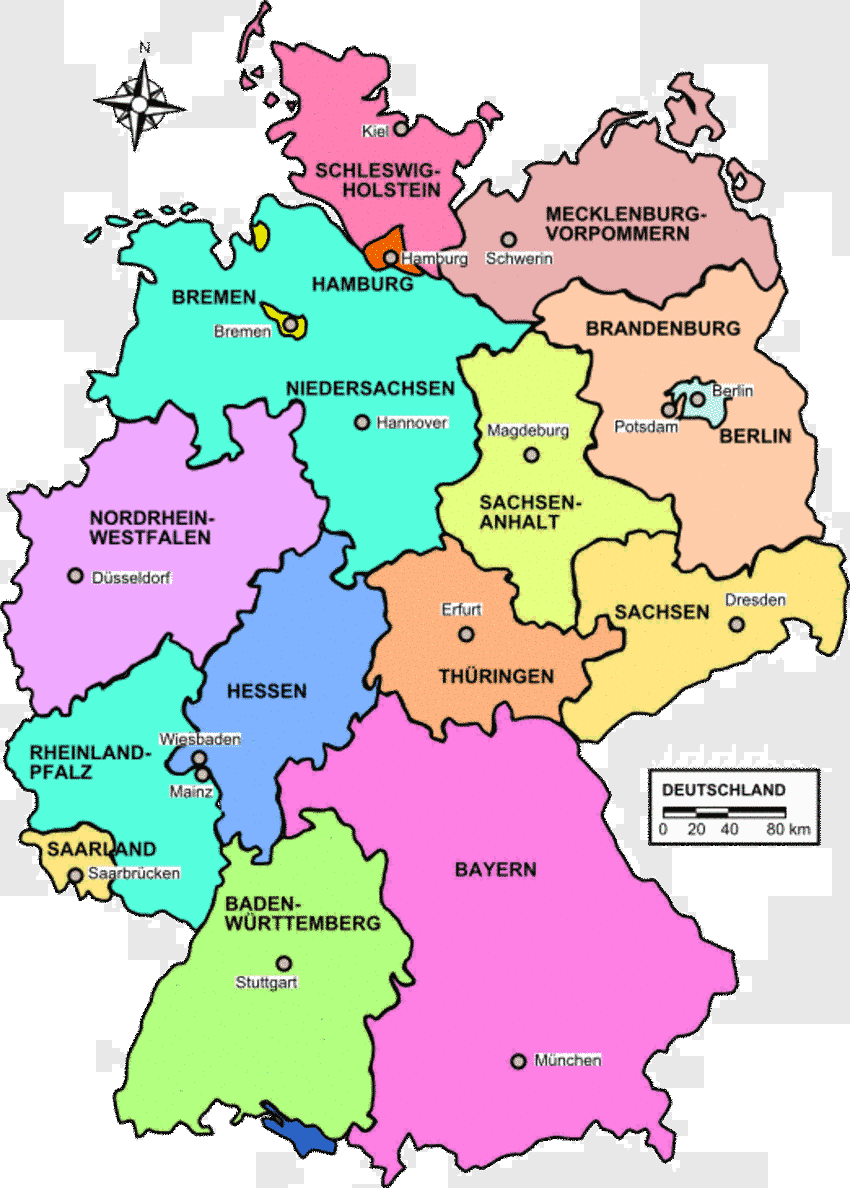 Map Of Germany Country Region Map Of Germany