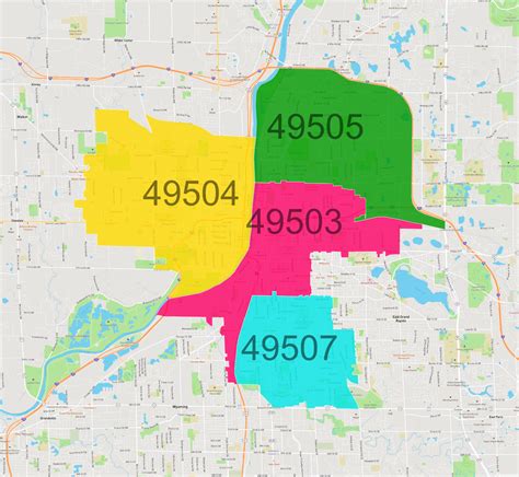Map Of Grand Rapids Mi Zip Codes