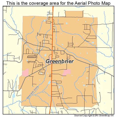 Map Of Greenbrier City Arkansas