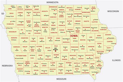 5 Iowa County Maps