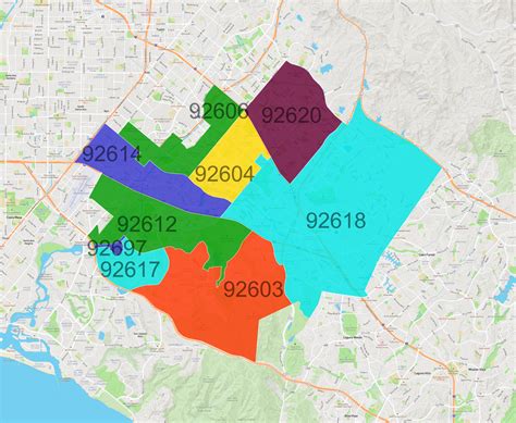 Map Of Irvine Zip Codes Map Of Irvine Zip Codes