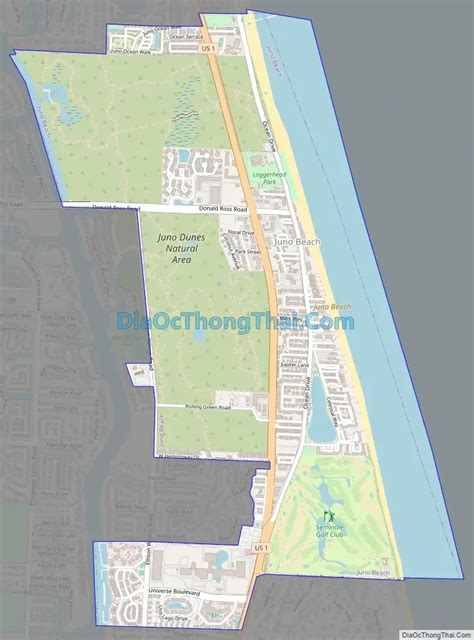 Map Of Juno Beach Town Thong Thai Real