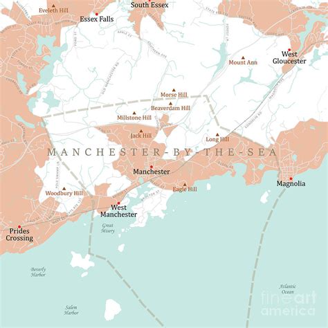 Map Of Manchester By The Sea Ma Massachusetts