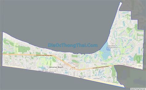 Map Of Miramar Beach Cdp Thong Thai Real