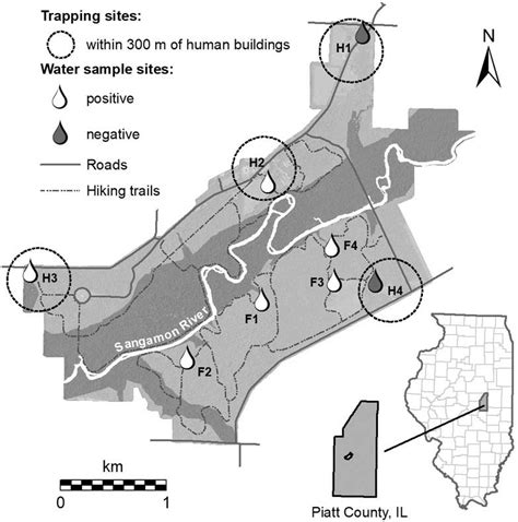 Map Of Robert Allerton Park Piatt County Illinois Including Trapping