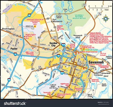 Map Of Savannah Ga Area Map Worksheets