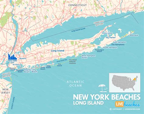 Map Of The Hamptons New York Live Beaches
