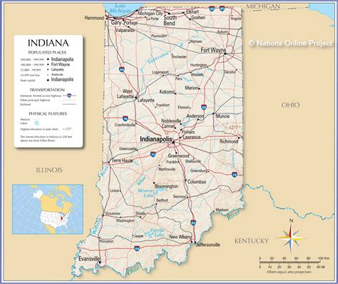 Map Of The State Of Indiana Usa Nations Online Project Map Of The State Of Indiana Usa Nations Online Project