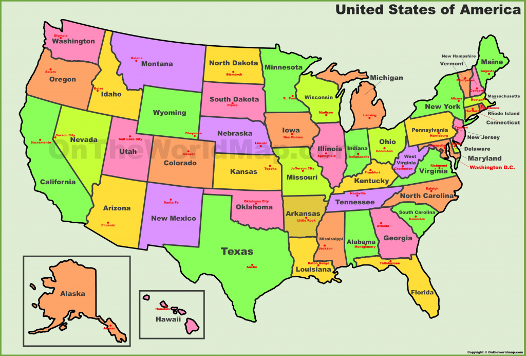 USA Map Showing All States