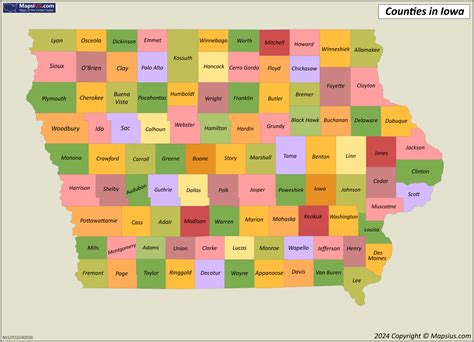 Maps Of Counties In Iowa