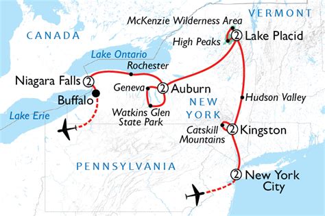 Maps Of New York Nyc Catskills Niagara Falls And More