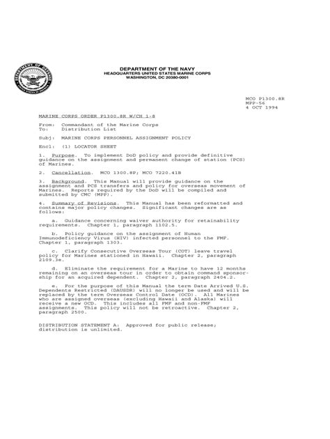 Marine Corps Deployment Orders Marine Corps Deployment Orders