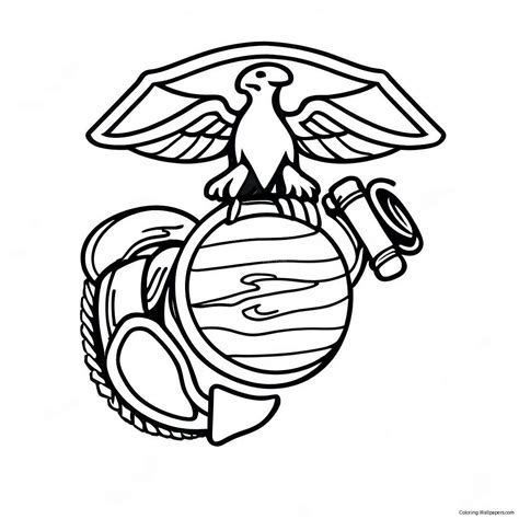 Marine Corps Logo Coloring Page 24172 19092
