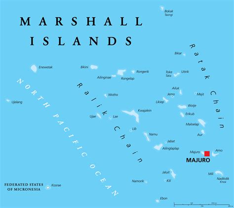 Marshall Islands Map Marshall Islands Physical Educational Map From