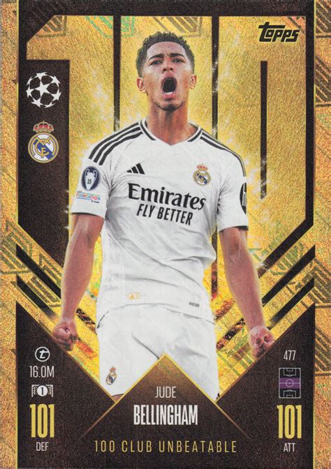 Match Attax Cl 24 25 Champions League 2024 2025 477 Jude Bellingham 100 Club Ebay