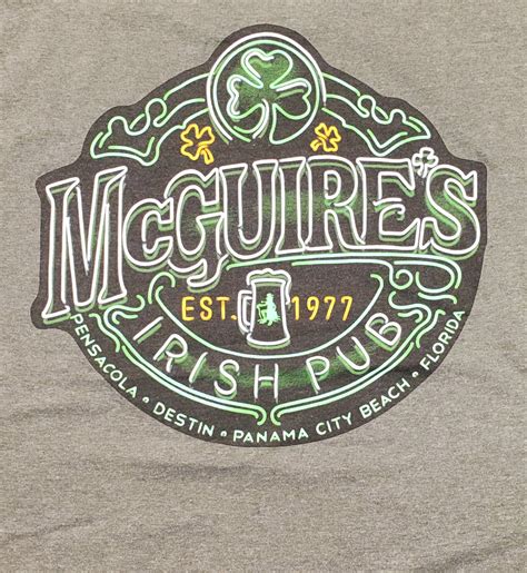 Mcg Neon Sign Tee Mcguire S Irish Pub
