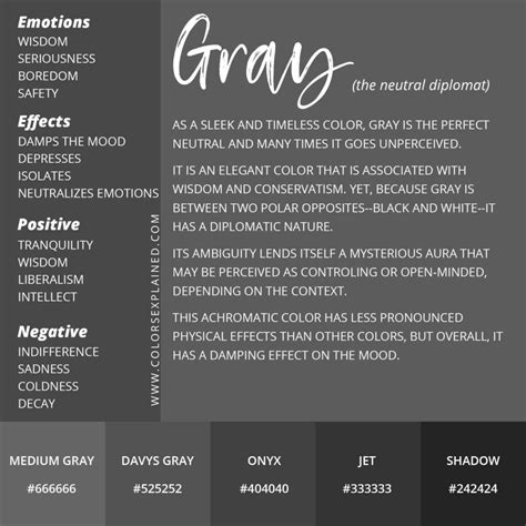 Meaning Of Color Gray Symbolism Psychology Personality