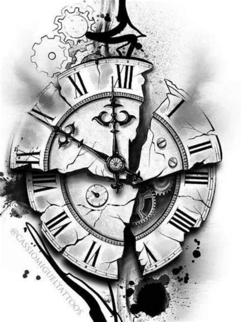 Meaningful Clock Tattoo Drawing