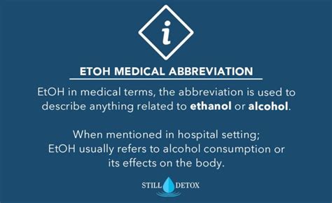 Medical Abbreviation Etoh