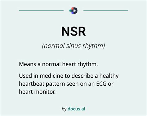 Medical Abbreviation Nsr
