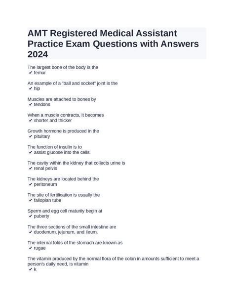 Medical Assistant Practice Questions