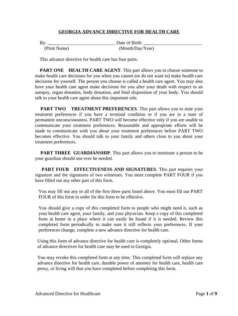 Medical Poa Form Ga Pdf Complete With Ease Airslate Signnow