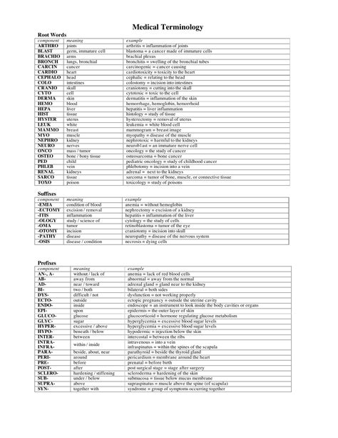Medical Terminology Dys