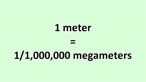 Megameters To Meters