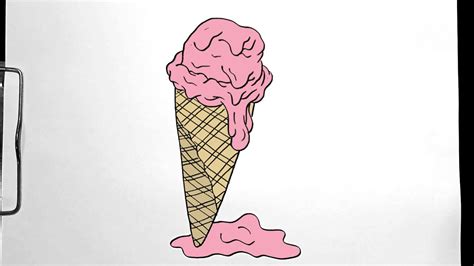 Melting Ice Cream Drawing Melting Ice Cream Drawing