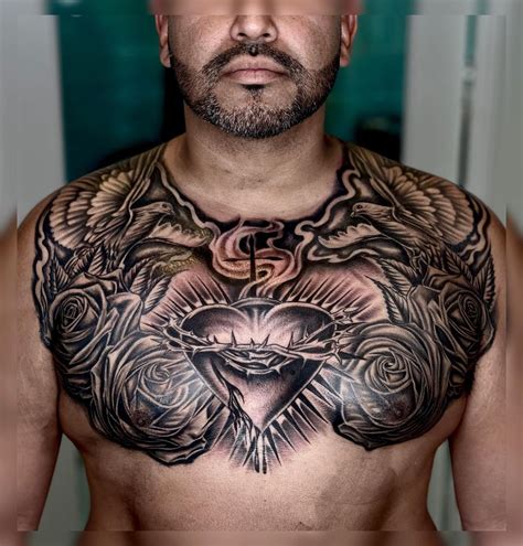 Mens Chest Tattoo