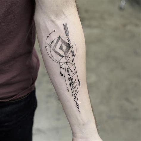 Mens Geometric Forearm Tattoo At Jamie Kingsbury Blog