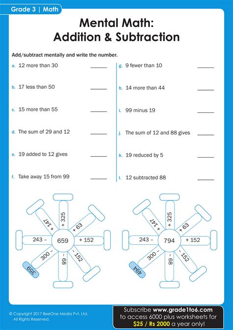 Mental Math In 2023 Mental Math Mental Maths Worksheets Math Fact