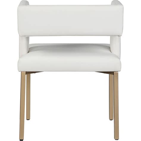 Meridian Furniture Carousel White Faux Leather Dining Chair Set Of 2