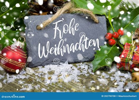 Merry Christmas Greeting Card In German Language Frohe Weihnachten Merry Christmas Greeting Card In German Language Frohe Weihnachten