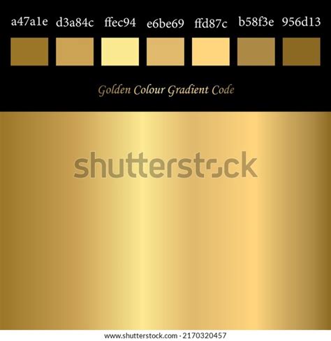 Metallic Gold Color Combinations Hex Code Shutterstock