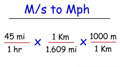 Convert Meters/Second to MPH Easily