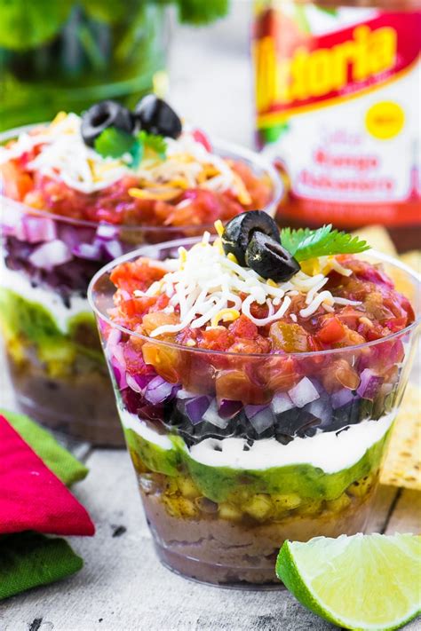 Mexican 7 Layer Dip Cups No More Double Dipping