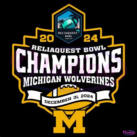 Michigan Wolverines Football Reliaquest Bowl Champions 2025 Hoodie T