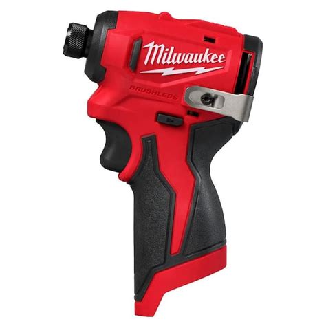 Milwaukee M12 12V Lithium Ion Subcompact Brushless Cordless 1 4 In Hex Impact Driver Tool Only 3450 20 The Home Depot