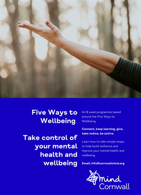Mind Cornwall 5 Ways To Wellbeing Programme Old Bridge Surgery