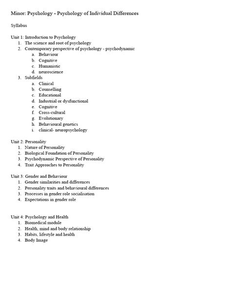 Minor Psychology Secrets Unveiled