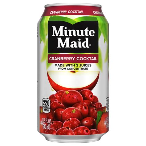 Minute Maid Cranberry Cocktail Can Snacks In Bulk