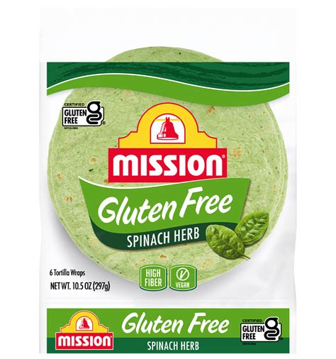 Mission Gluten Free Spinach Herb Tortilla Wraps Fig App