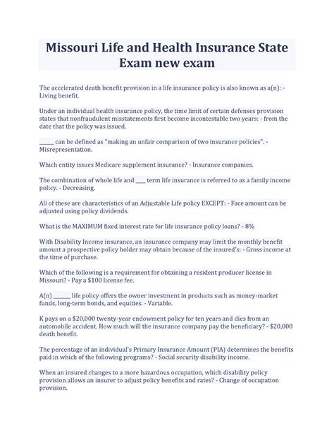 Missouri Life And Health Ce Requirements