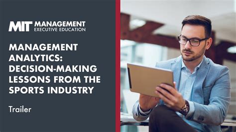 Mit Sloan Management Analytics Online Short Course Trailer Youtube