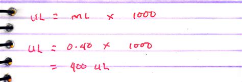 Ml To Ul Conversion