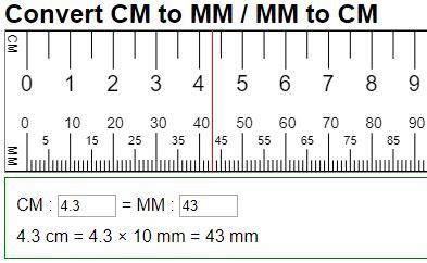 Mm To Cm Conversion Ruler Mm To Cm Conversion Ruler