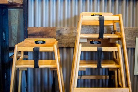Modesto Black Finish Wood High Chair Restaurant Equippers