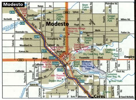 Modesto City Map Modesto City Map